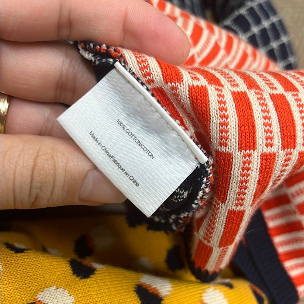 Tory Burch Patchwork Colorful Pattern Zip Up Swea… - image 7